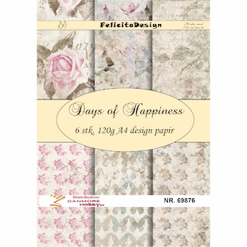 Felicita Design Days og happiness 6 stk A4 120g